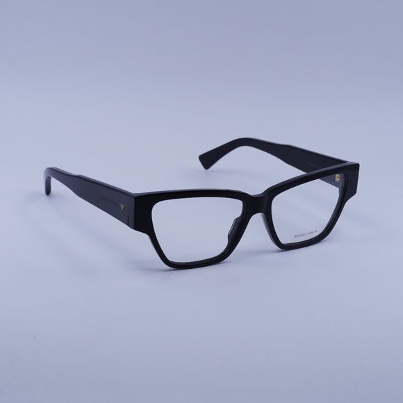 Bottega Veneta BV1288O 001 Eyeglasses Black Cat Eye 55mm Frame - Picture 1 of 10